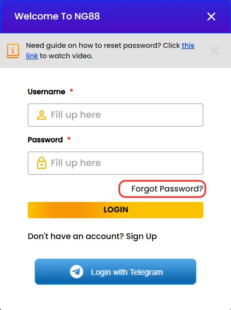 Nagad88 app login password reset link Forgot Password