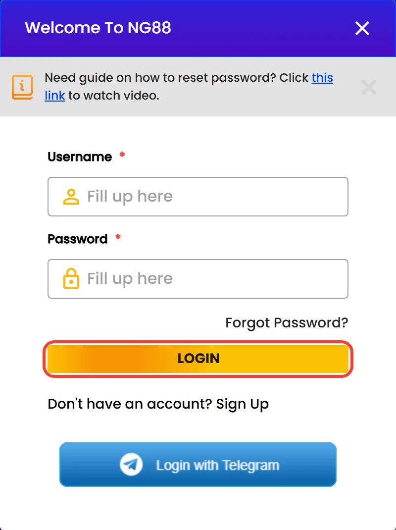 Nagad88 app login password form with the LOGIN button